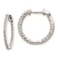 Pure Fire 14kt. White Gold Lab Grown Diamond Hinged Hoop Earrings - image 1