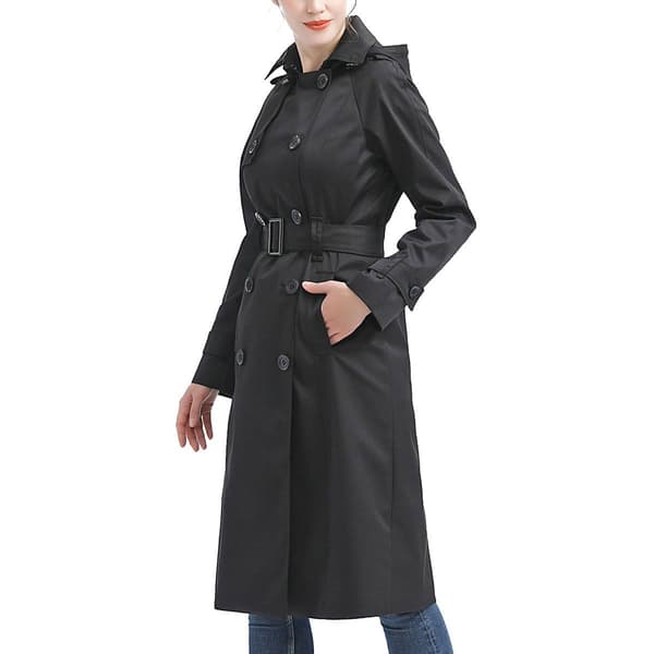 Womens BGSD Waterproof 3/4 Length Hooded Trench Coat