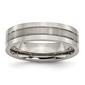 Mens Endless Affection&#40;tm&#41; 6mm Polished & Grooved Titanium Band - image 1