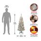National Tree 4.5ft Acacia Pencil Slim Flocked Tree w/ 100 Lights - image 4