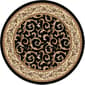 Tayse Elegance Westminster Black Vine Pattern Round Area Rug - image 1