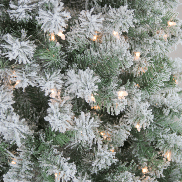 Northlight 7.5ft. Pre-Lit Winema Pine Flocked Christmas Tree