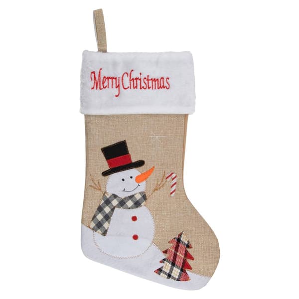 Northlight Seasonal 19in. Snowman Christmas Stocking - image 