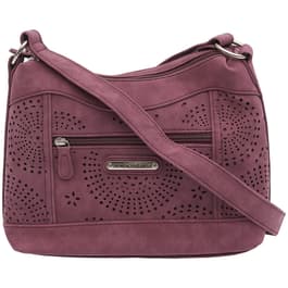 Stone Mountain Handbags Company Store  Nubuck E/W 3 in 1 mini slash and  single zip crossbody by Stone Mountain USA