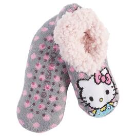 Womens Fuzzy Babba Hello Kitty&#40;R&#41; Teddy Fur Slipper Socks