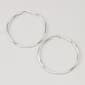 Ellen Tracy Sterling Silver Round Hoop Earrings - image 1