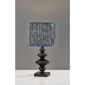 Adesso Samira Table Lamp with Soft Pleated Blue Fabric Shade - image 7
