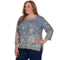 Plus Size Alfred Dunner Tuscany Square Neck Floral Sweater - image 3