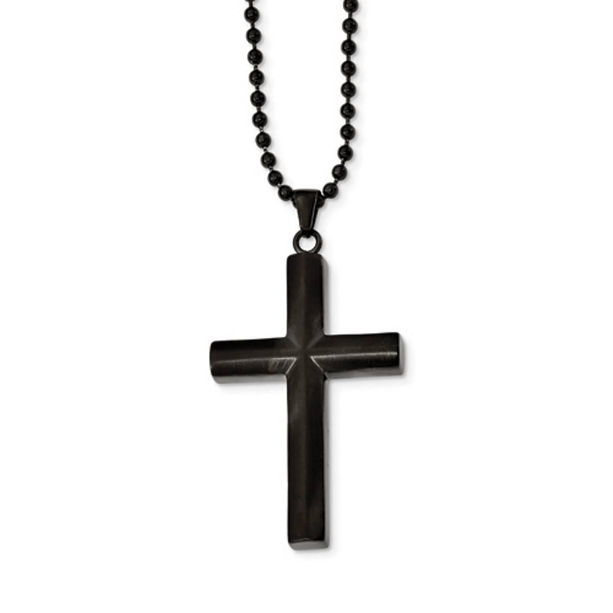 Mens Gentlemen’s Classics™ Black Plated & Brushed Cross...