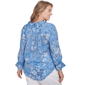 Plus Size Ruby Rd. Tinted Tides Floral Tie Front Button Down - image 2