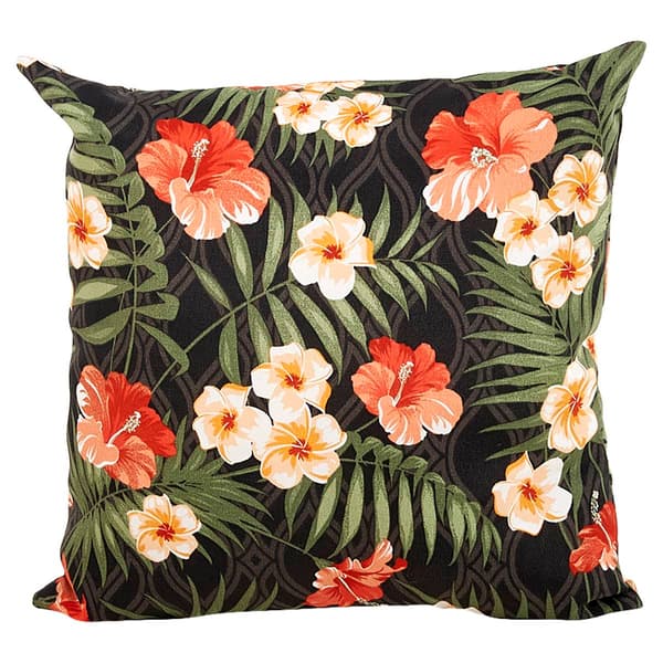 Jordan Manufacturing 16in. Outdoor Toss Pillow - Black/Coral - image 