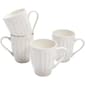 Famous Brand Set of 4 12oz. Ceramic Mugs with Fluted Design - image 1
