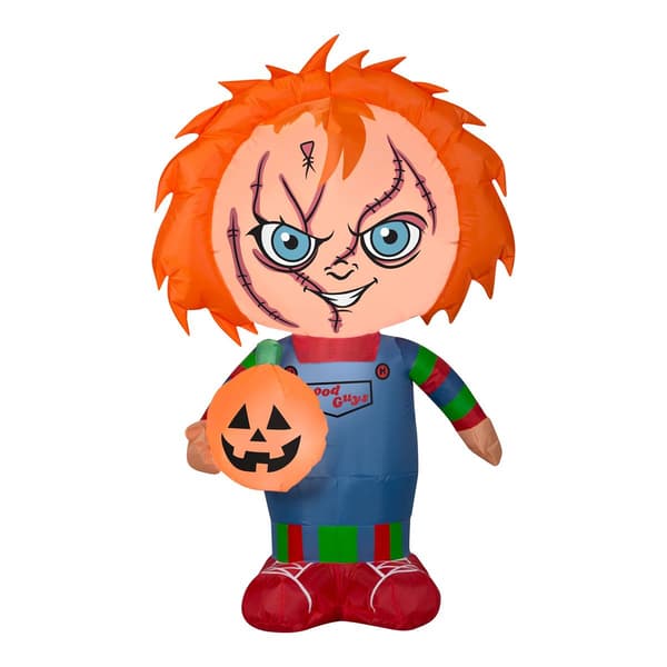 National Tree 42in. Inflatable Halloween Child's Play Chucky - image 