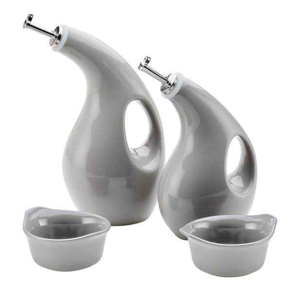 Rachael Ray 4pc. Ceramics EVOO/Ramekin Dipper Set - Grey - image 
