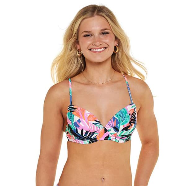 Juniors Raisins & Island Soul Moonshadow Tropical Swim Top - image 