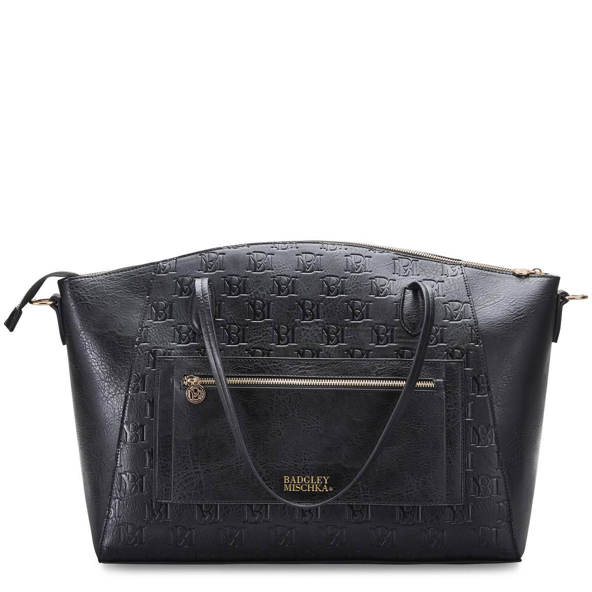 Badgley Mischka Caroline Vegan Leather Tote Weekender Travel Bag