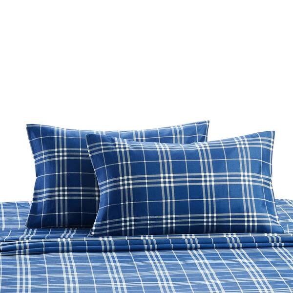 Harper Lane Classic Blue & White Plaid Sheet Set - image 