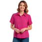 Womens Notations Flutter Sleeve Rhinestone Button Front Blouse - image 1