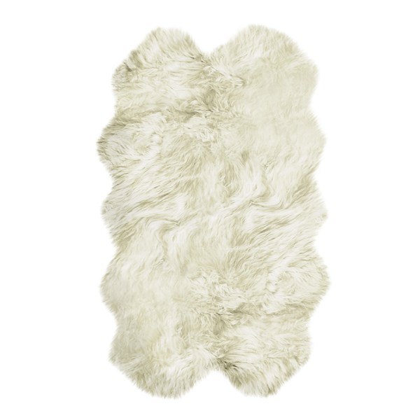 HomeRoots Natural Genuine Sheepskin Handmade Area Rug