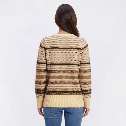Petite Erika Long Puff Sleeve Fair Isle Sweater