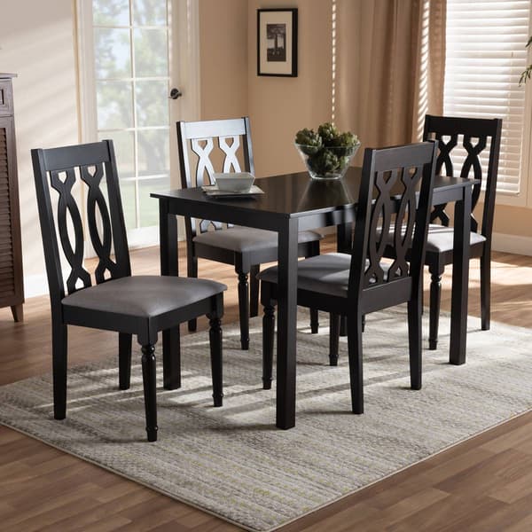 Baxton Studio Cherese 5pc. Wooden Dining Set - image 