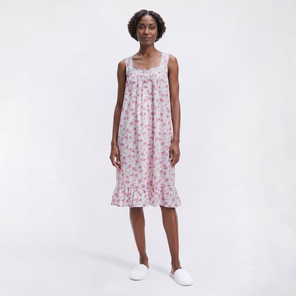 Womens Sophia by Rene Rofe Sleeveless Floral Lace Nightgown - image 