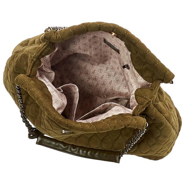 London Fog Suede Hobo with Chain Straps