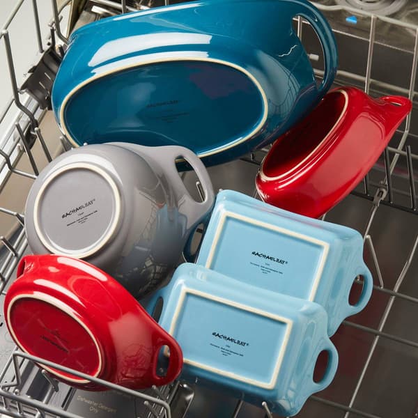 Rachael Ray 2pc. Ceramic Stacking Spice Box Set w/Lid-Teal Blue