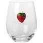 Home Essentials Strawberry Brooche Stemless Wine Glass - image 2
