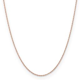 Unisex Gold Classics(tm) 1.15mm. Rose Gold Cable Rope Necklace