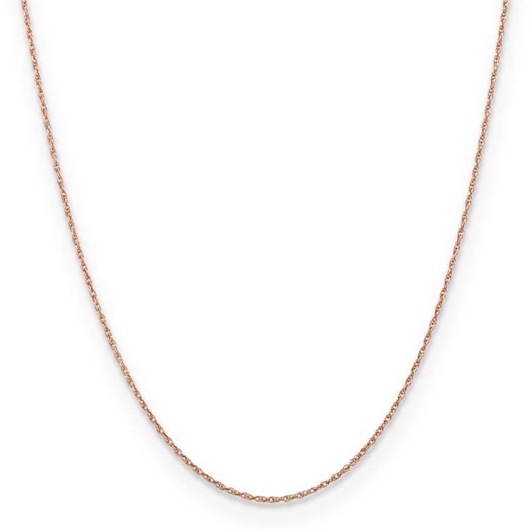 Unisex Gold Classics(tm) 1.15mm. Rose Gold Cable Rope Necklace