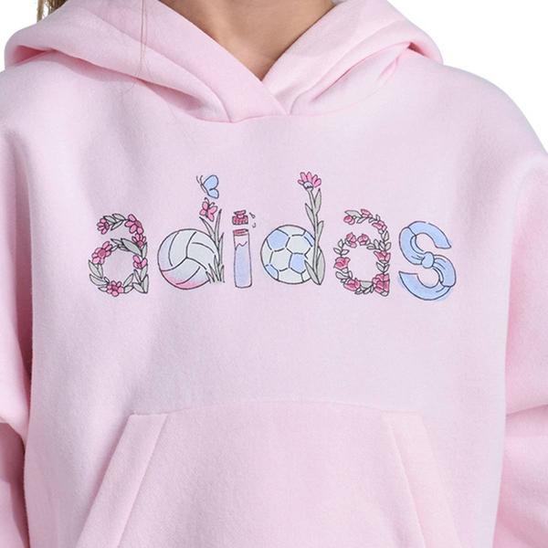 Girls (4-6x) adidas® Flower Logo Hoodie w/ Heather Joggers Set
