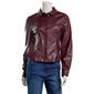Juniors Love Tree Pleather Button Front Shirt - image 1