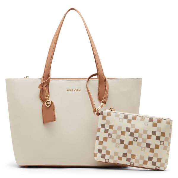 Anne Klein Bonded Double Compartment Tote