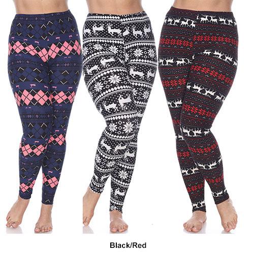 Plus Size White Mark 3pk. Leggings