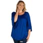 Plus Size 24/7 Comfort Apparel 3/4 Bell Sleeve Loose Fit Tunic - image 4
