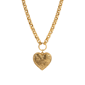 1928 18.5in. Gold-Tone Large Heart Pendant Necklace - image 1