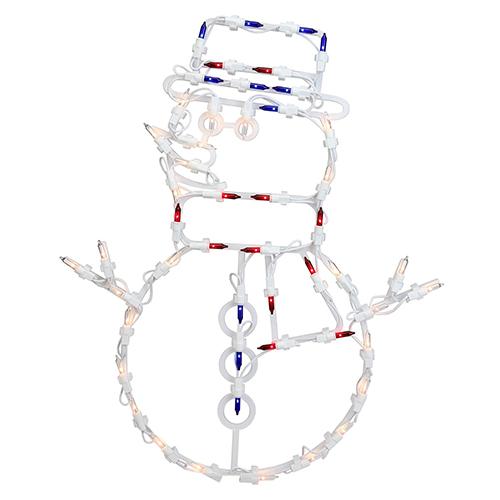 Northlight Seasonal 18in. Pre-Lit Snowman Window - image 
