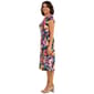 Petite Connected Apparel Short Sleeve Tropical Side Tie Dress - image 4