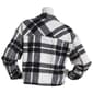 Juniors Ashley Plaid Wool-Like Cropped Shacket - Black/White - image 2