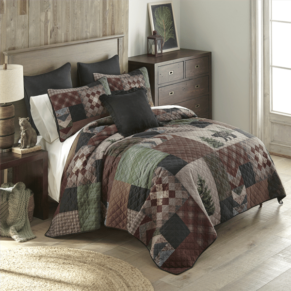 Donna Sharp Greenwood Patch Quilt Set - image 