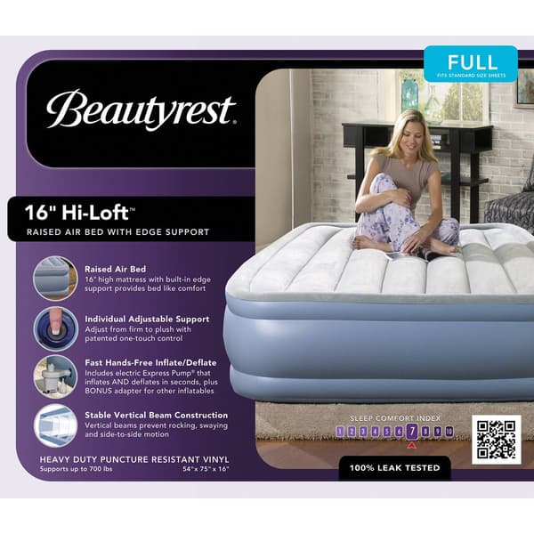 Beautyrest Hi Loft 16in. Full Air Mattress with A/C Pump