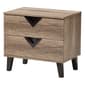 Baxton Studio Swanson 2 Drawer Nightstand - image 3