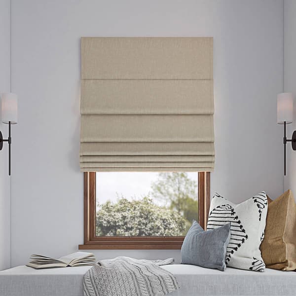 Sun Zero&#40;R&#41; Pryer Textured 100% Blackout Cordless Roman Shade - image 