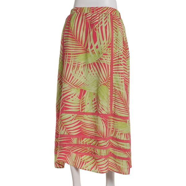 Womens Nicole Miller Pull On Fern Crinkle Skirt