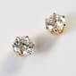 4ctw. Cubic Zirconia & Gold Post Earrings - image 1