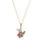 Yellow Plated Sterling Silver Butterfly Crystal Pendant - image 1