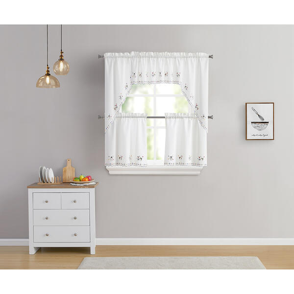 Snowmen Friends Embroidered Valance - 58x12 - image 