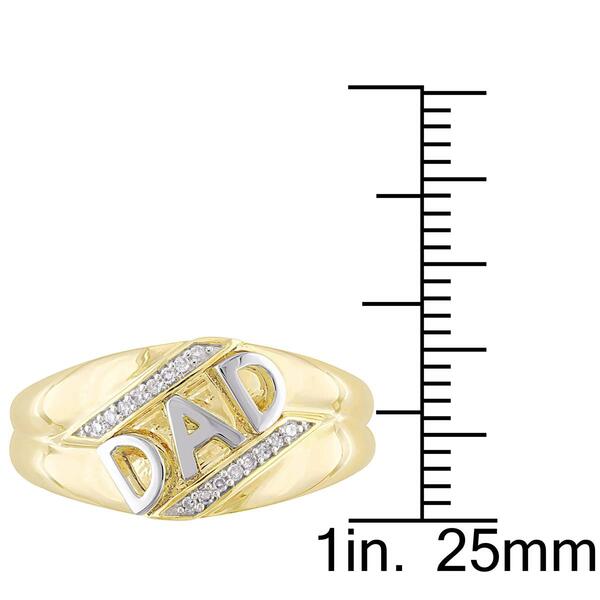 Mens Gentlemen&#8217;s Classics&#8482; 10kt. Gold 1/20ctw. Diamond Dad Ring