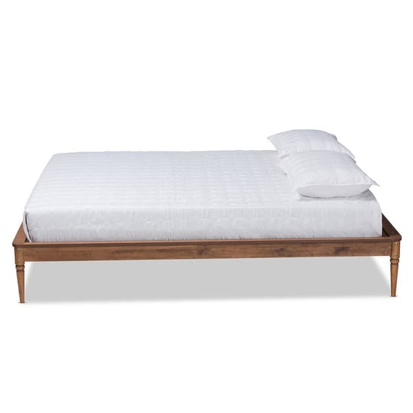 Baxton Studio Tallis Classic Brown Wood Queen Size Bed Frame